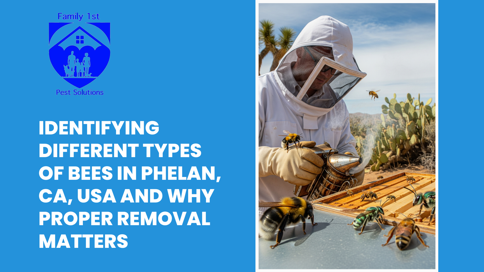 Identifying Different Types of Bees in Phelan, CA, USA and Why Proper Removal Matters